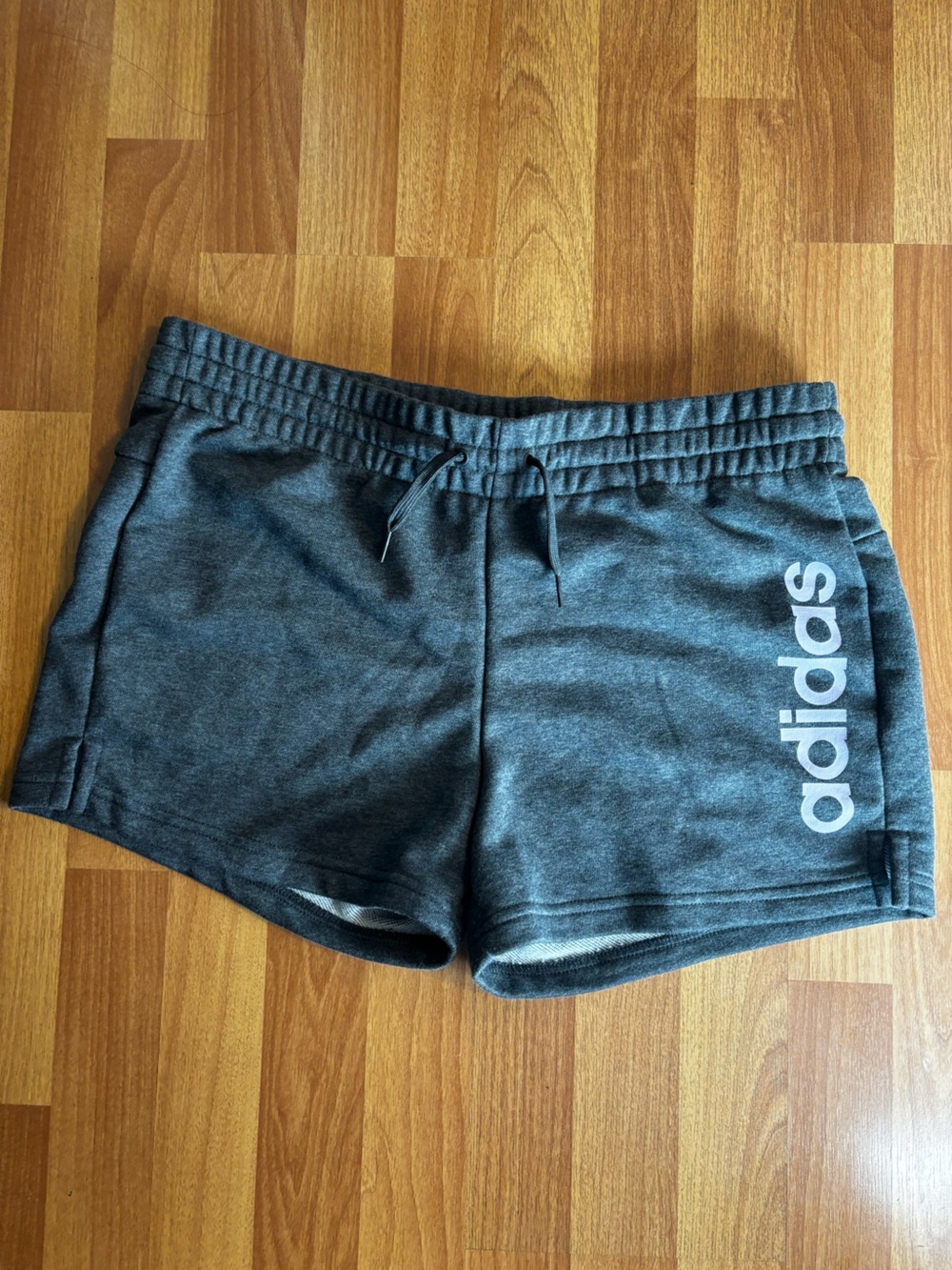 adidas Women’s Charcoal Gray Athletic Fleece Shorts